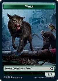 Wolf // Golem Double-Sided Token - Double Masters - Magic: The Gathering card