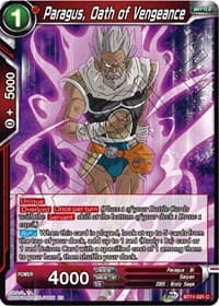 Paragus, Oath of Vengeance - Vermilion Bloodline - Dragon Ball Super: Masters card