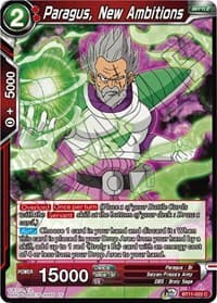 Paragus, New Ambitions - Vermilion Bloodline - Dragon Ball Super: Masters card