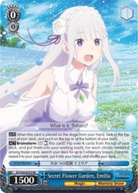 Secret Flower Garden, Emilia - Re:ZERO Memory Snow - Weiss Schwarz card
