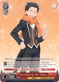 Presented by Me! Subaru - Re:ZERO Memory Snow - Weiss Schwarz card