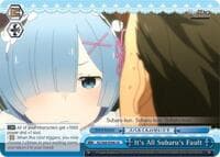 It's All Subaru's Fault - Re:ZERO Memory Snow - Weiss Schwarz card