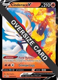 Cinderace V - SWSH015 - Jumbo Cards - Pokemon card