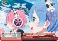 Expectant Gazes - Re:ZERO Memory Snow - Weiss Schwarz card