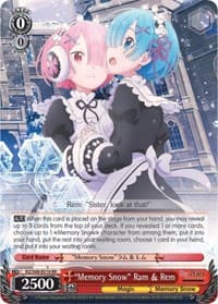 "Memory Snow" Ram & Rem - Re:ZERO Memory Snow - Weiss Schwarz card