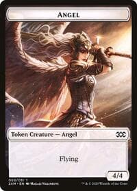 Angel // Human Soldier Double-Sided Token - Double Masters - Magic: The Gathering card