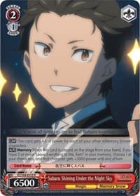 Subaru Shining Under the Night Sky - Re:ZERO Memory Snow - Weiss Schwarz card