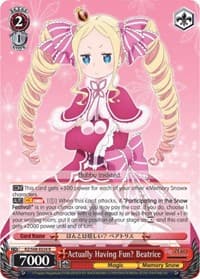 Actually Having Fun? Beatrice - Re:ZERO Memory Snow - Weiss Schwarz card