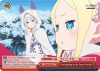 Participating in the Snow Festival! - Re:ZERO Memory Snow - Weiss Schwarz card