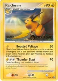 Raichu - 27/99 (Prerelease) [Staff] - Nintendo Promos - Pokemon card