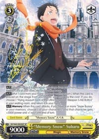 "Memory Snow" Subaru (SP) - Re:ZERO Memory Snow - Weiss Schwarz card