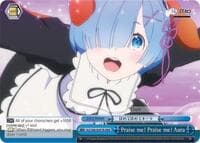 Praise me! Praise me! Aura (RRR) - Re:ZERO Memory Snow - Weiss Schwarz card