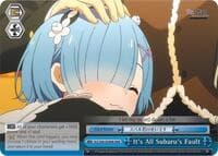 It's All Subaru's Fault (RRR) - Re:ZERO Memory Snow - Weiss Schwarz card