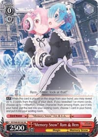 "Memory Snow" Ram & Rem (SR) - Re:ZERO Memory Snow - Weiss Schwarz card