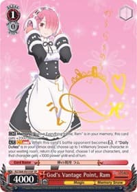 God's Vantage Point, Ram (SP) - Re:ZERO Memory Snow - Weiss Schwarz card