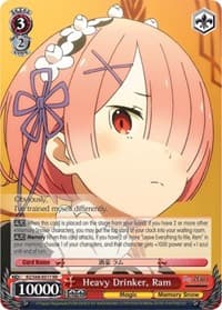 Heavy Drinker, Ram - Re:ZERO Memory Snow - Weiss Schwarz card