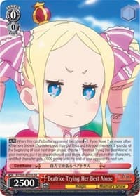 Beatrice Trying Her Best Alone (SR) - Re:ZERO Memory Snow - Weiss Schwarz card