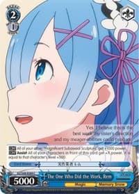 The One Who Did the Work, Rem - Re:ZERO Memory Snow - Weiss Schwarz card