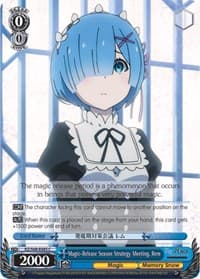 Magic-Release Season Strategy Meeting, Rem - Re:ZERO Memory Snow - Weiss Schwarz card
