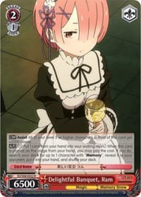 Delightful Banquet, Ram - Re:ZERO Memory Snow - Weiss Schwarz card