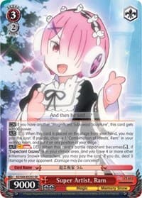 Super Artist, Ram (SR) - Re:ZERO Memory Snow - Weiss Schwarz card