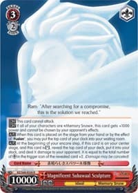 Magnificent Subawaal Sculpture - Re:ZERO Memory Snow - Weiss Schwarz card