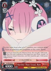 Harsher Than Usual, Ram - Re:ZERO Memory Snow - Weiss Schwarz card