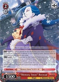 "Memory Snow" Roswaal - Re:ZERO Memory Snow - Weiss Schwarz card