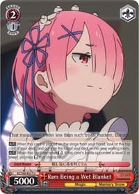 Ram Being a Wet Blanket - Re:ZERO Memory Snow - Weiss Schwarz card