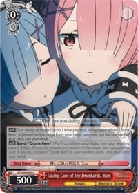 Taking Care of the Drunkards, Ram - Re:ZERO Memory Snow - Weiss Schwarz card