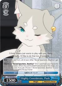 Highly Considerate, Puck - Re:ZERO Memory Snow - Weiss Schwarz card