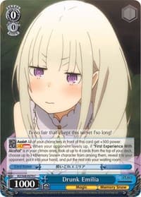 Drunk Emilia - Re:ZERO Memory Snow - Weiss Schwarz card