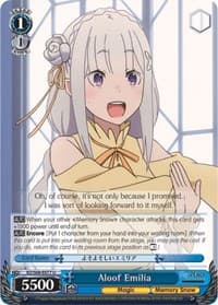 Aloof Emilia - Re:ZERO Memory Snow - Weiss Schwarz card
