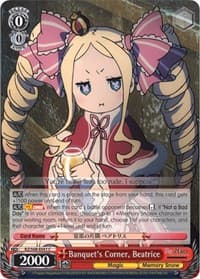 Banquet's Corner, Beatrice - Re:ZERO Memory Snow - Weiss Schwarz card