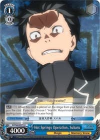 Hot Springs Operation, Subaru - Re:ZERO Memory Snow - Weiss Schwarz card