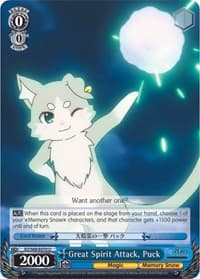 Great Spirit Attack, Puck - Re:ZERO Memory Snow - Weiss Schwarz card