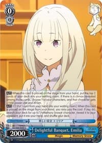 Delightful Banquet, Emilia - Re:ZERO Memory Snow - Weiss Schwarz card