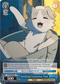 Satisfying Conclusion, Puck - Re:ZERO Memory Snow - Weiss Schwarz card