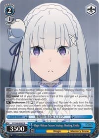 Magic-Release Season Strategy Meeting, Emilia - Re:ZERO Memory Snow - Weiss Schwarz card