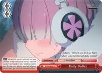 Daily Duties - Re:ZERO Memory Snow - Weiss Schwarz card