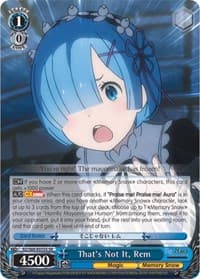 That's Not It, Rem (SR) - Re:ZERO Memory Snow - Weiss Schwarz card