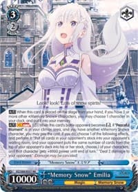 "Memory Snow" Emilia - Re:ZERO Memory Snow - Weiss Schwarz card