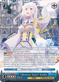 "Memory Snow" Emilia (SP) - Re:ZERO Memory Snow - Weiss Schwarz card