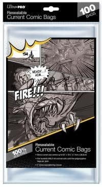 Current Size 6-7/8" X 10-1/2" Resealable Comic Bags (100-Pack) - Ultra Pro Comic and Magazine Bags and Boards - Collectible Storage card