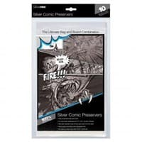 Silver Comic Preserver 7-1/4" X 10-1/2" (10ct.) - Ultra Pro Comic and Magazine Bags and Boards - Collectible Storage card