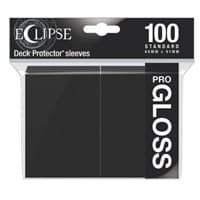 PRO-Gloss Eclipse Standard Deck Protector Sleeves - Jet Black (100-Pack) - Ultra Pro Card Sleeves - Card Sleeves card
