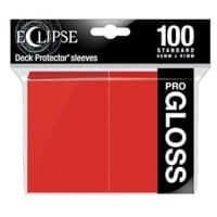 PRO-Gloss Eclipse Standard Deck Protector Sleeves - Apple Red (100-Pack) - Ultra Pro Card Sleeves - Card Sleeves card