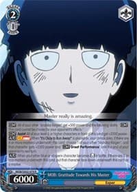 MOB: Gratitude Towards His Master - Mob Psycho 100 - Weiss Schwarz card