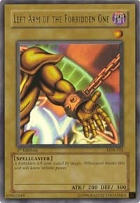 Left Arm of the Forbidden One - The Legend of Blue Eyes White Dragon - YuGiOh card