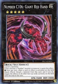 Number C106: Giant Red Hand - Dragons of Legend: The Complete Series - YuGiOh card